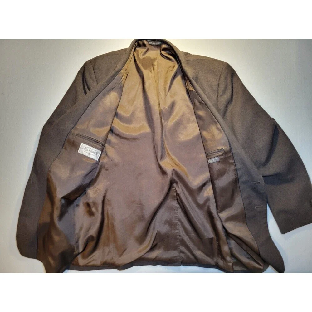 Vintage Levi Strauss Co Business Class‎ Suit 2 Button Brown 46R Mens Blazer Coat